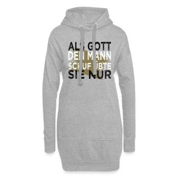 lesben stark usa frauenpower coole lustig - Hoodie-Kleid - Grau meliert - Vorne