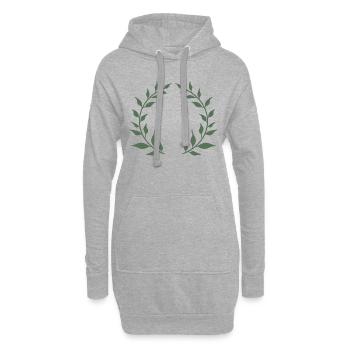 Kranz grün - Hoodie-Kleid - Grau meliert - Vorne