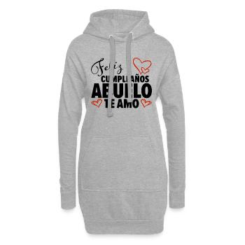 Geburtstag Opa Spanien Te Amo Baby Geschenk - Hoodie-Kleid - Grau meliert - Vorne