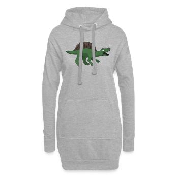Dino 32 - Hoodie-Kleid - Grau meliert - Vorne