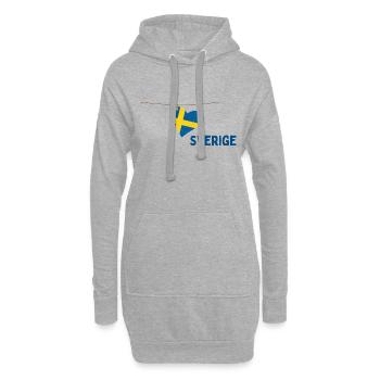 Herz Sverige - Hoodie-Kleid - Grau meliert - Vorne