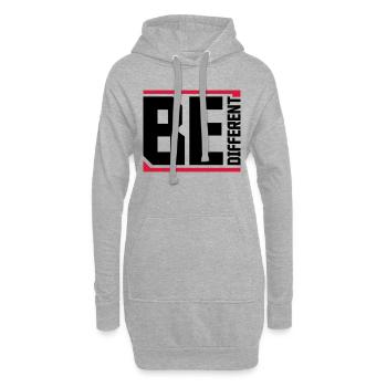 Soyez différent Logo Design - Sweat-shirt à capuche long Femme - gris chiné - Devant
