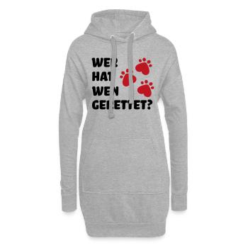 Tierschutz Hund - Hoodie-Kleid - Grau meliert - Vorne