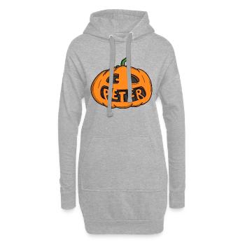 Peter Halloween Kürbis - Hoodie-Kleid - Grau meliert - Vorne