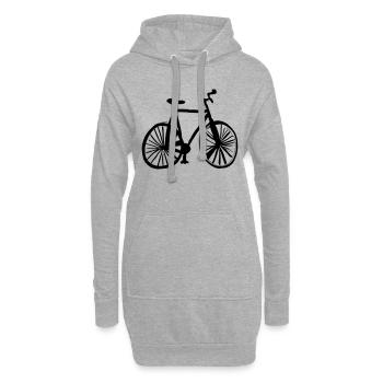 Fahrrad Gekritzel Fahrräder Radfahren Vektor 7 - Hoodie-Kleid - Grau meliert - Vorne