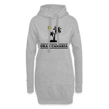 Gran Canaria - Sweat-shirt à capuche long Femme - gris chiné - Devant