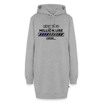 Bitcoin Trading Crypto Aktien - Hoodie-Kleid - Grau meliert - Vorne