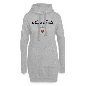 nous trois ou rien - Sweat-shirt à capuche long Femme - gris chiné - Devant