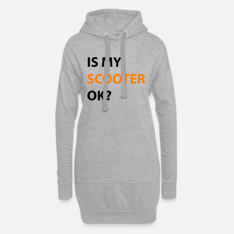 E-Scooter E-Roller Scooter - Hoodie-Kleid - Grau meliert