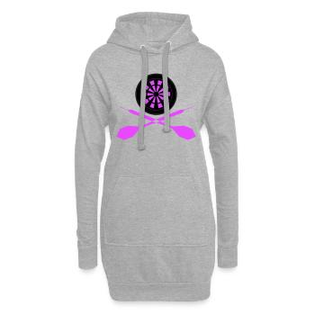 Dart Sport Logo - Sweat-shirt à capuche long Femme - gris chiné - Devant