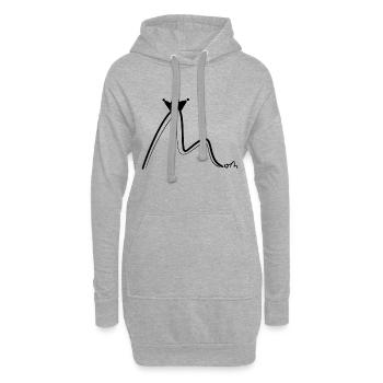 Mom Crown Krone Mutter Mama - Hoodie-Kleid - Grau meliert - Vorne