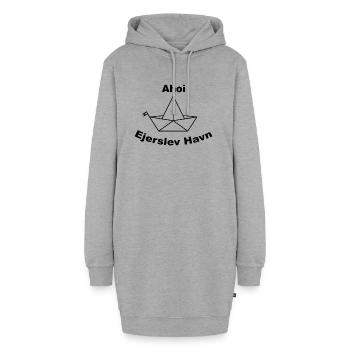 Faltboot Design Ejerslev Havn - Hoodie-Kleid - Grau meliert - Vorne