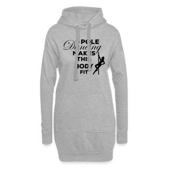 Dancing Dance Music - Hoodie-Kleid - Grau meliert - Vorne