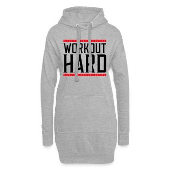 Entraînement dur 2 - Sweat-shirt à capuche long Femme - gris chiné - Devant