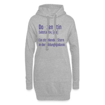 Dozentin Dozentinnen Schule Pädagogin Unterricht - Hoodie-Kleid - Grau meliert - Vorne