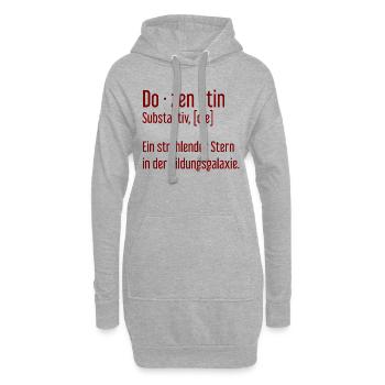 Dozentin Dozentinnen Schule Pädagogin Unterricht - Hoodie-Kleid - Grau meliert - Vorne