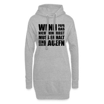Handwerker Handyman Handwerk Werkzeug Baustelle - Hoodie-Kleid - Grau meliert - Vorne