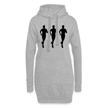 Jogging 3 - Sweat-shirt à capuche long Femme - gris chiné - Devant