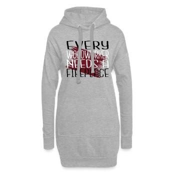 woodcutter chop wood statement jokes forest work - Hoodie Dress - heather grey - Front