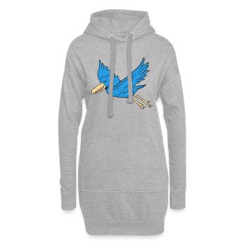 Schuhschnabel Vogel Ornithologe Wald I Geschenk - Hoodie-Kleid - Grau meliert - Vorne