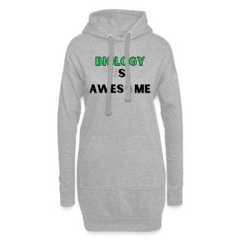 Biology is awesome - Hoodie-Kleid - Grau meliert - Vorne