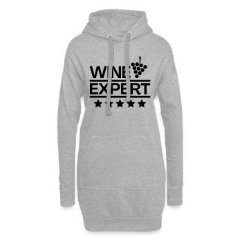 Wine Expert Sommelier - Hoodie Dress - heather grey - Front