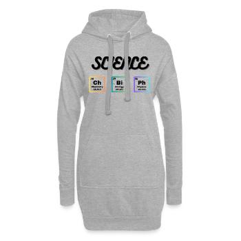 Science Wissenschaft - Hoodie-Kleid - Grau meliert - Vorne