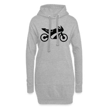 Motorrad - Hoodie-Kleid - Grau meliert - Vorne
