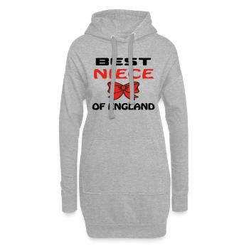 BESTE NICHTE VON ENGLAND - Hoodie-Kleid - Grau meliert - Vorne