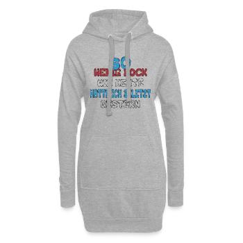So wenig Bock wie heute hatte ich zuletzt gestern - Hoodie-Kleid - Grau meliert - Vorne