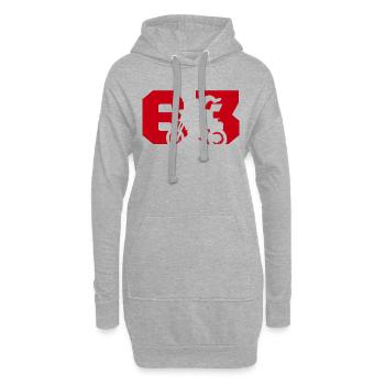 Moto 63 motard - Sweat-shirt à capuche long Femme - gris chiné - Devant