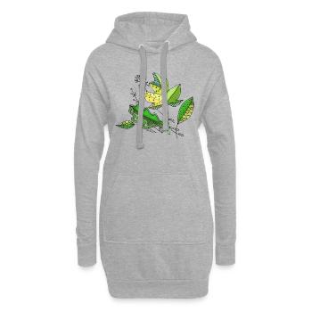 Liste - Hoodie-Kleid - Grau meliert - Vorne