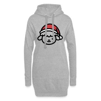 Noël Mignon Mouton - Sweat-shirt à capuche long Femme - gris chiné - Devant