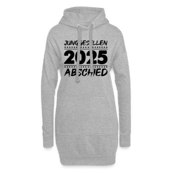 Enterrement de vie de garçon 2025 - Sweat-shirt à capuche long Femme - gris chiné - Devant