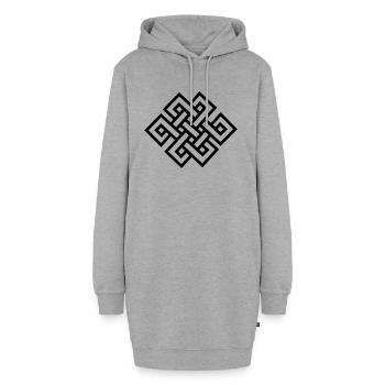 endless_knot_1c - Hoodie-Kleid - Grau meliert - Vorne