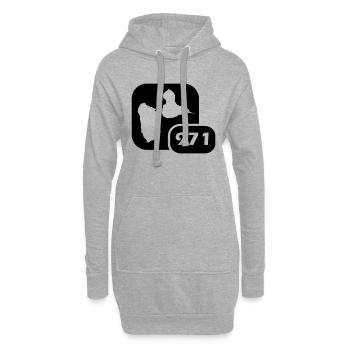 gwada - Hoodie-Kleid - Grau meliert - Vorne