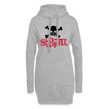 pauli01_2f - Hoodie-Kleid - Grau meliert - Vorne