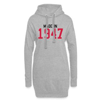 1947 - Hoodie-Kleid - Grau meliert - Vorne