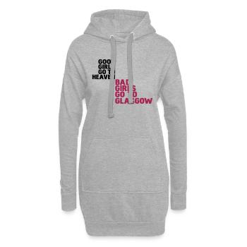 bonnes filles vont au ciel mauvaises filles g oto - Sweat-shirt à capuche long Femme - gris chiné - Devant