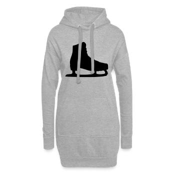 patiner - Sweat-shirt à capuche long Femme - gris chiné - Devant