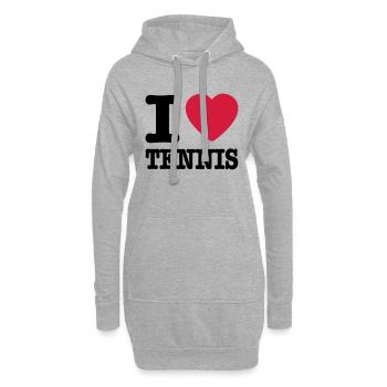I love tennis AT - Hoodie-Kleid - Grau meliert - Vorne