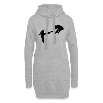 Kampf - Hoodie-Kleid - Grau meliert - Vorne