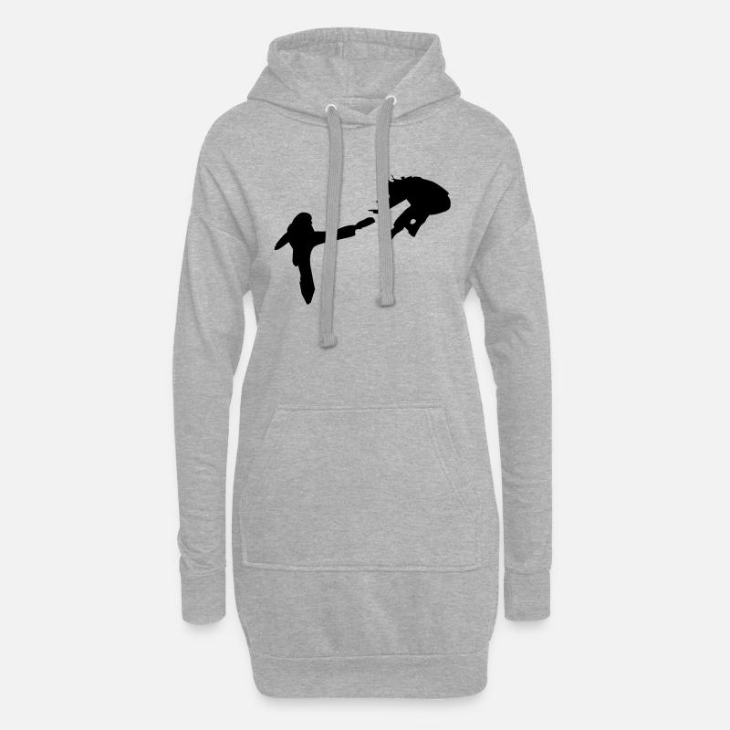 Kampf - Hoodie-Kleid - Grau meliert