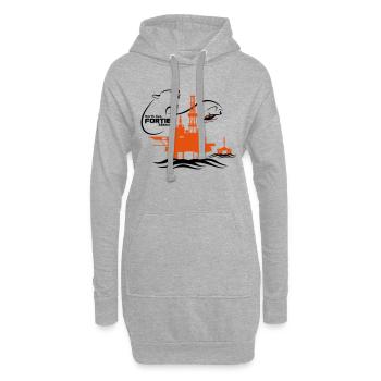 Forties Oil Rig Platform North Sea Aberdeen - Hoodie Dress - heather grey - Front
