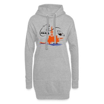Fulmar Oil Rig Platform North Sea Aberdeen - Hoodie Dress - heather grey - Front