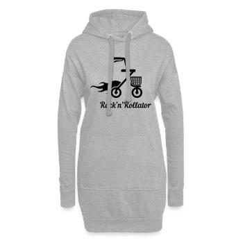 Rock'n'Rollator - Hoodie-Kleid - Grau meliert - Vorne