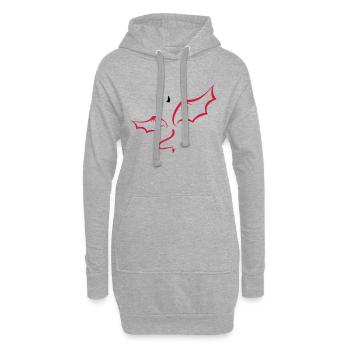 Teufel - Hoodie-Kleid - Grau meliert - Vorne