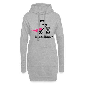 Rock 'n' Rollator - Hoodie-Kleid - Grau meliert - Vorne