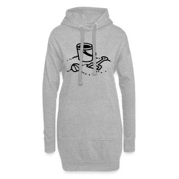 Sandkasten - Strand - Line - Hoodie-Kleid - Grau meliert - Vorne