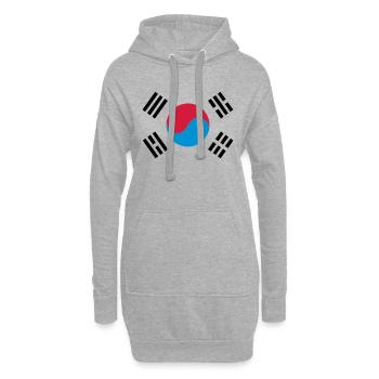 South Korea - Hoodie-Kleid - Grau meliert - Vorne